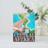 Centraal-Amerika vintage vluchtposter Briefkaart (Staand voorkant)