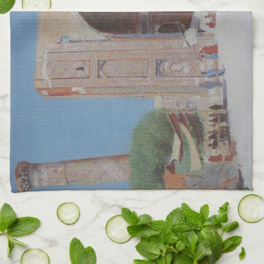 Centraal-Aziatische stad Samarkand Theedoek (Gevouwen)