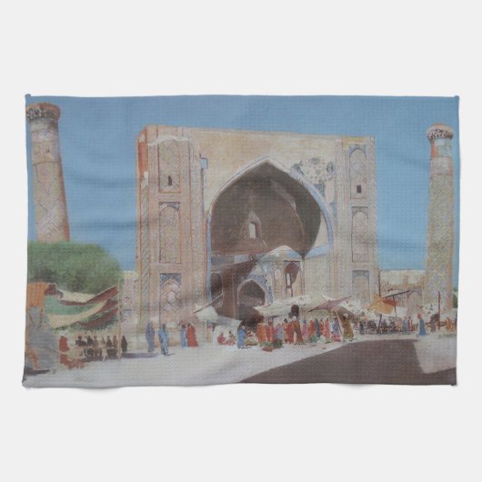 Centraal-Aziatische stad Samarkand Theedoek (Horizontaal)