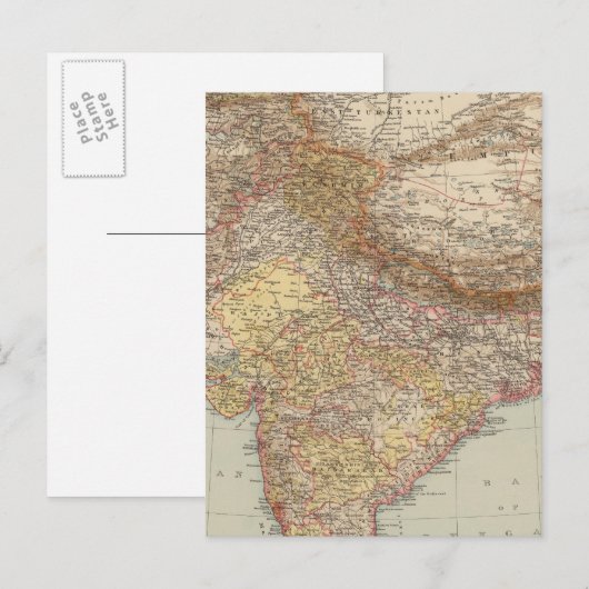 Centraal-Azië, India Briefkaart (Voorkant / Achterkant)