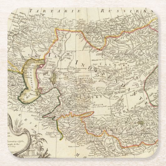 Centraal-Azië Kartonnen Onderzetters (Voorkant)