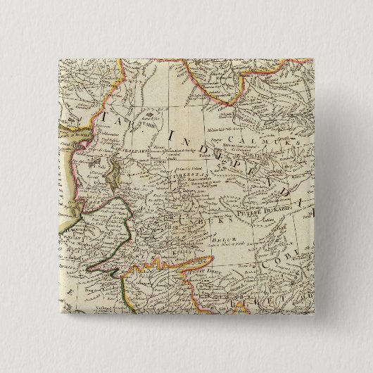 Centraal-Azië Vierkante Button 5,1 Cm (Voorkant)