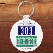 Centraal bord Vermont-licentie Sleutelhanger (Voorkant)
