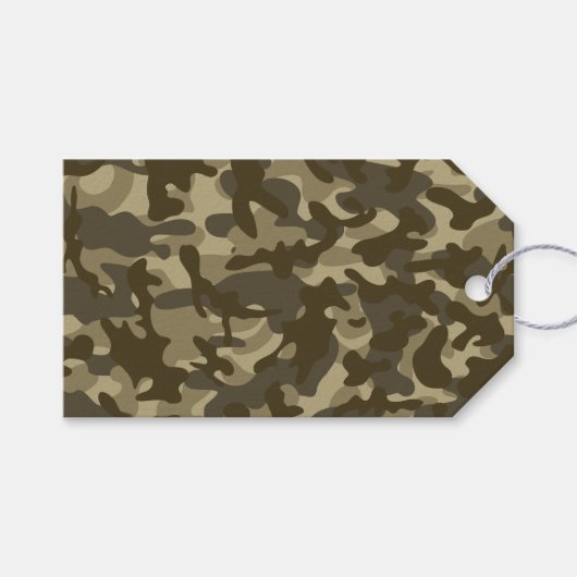Centraal Camouflage Cadeaulabel (Voorkant (Horizontaal))