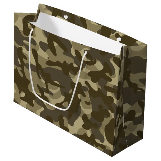 Centraal Camouflage Groot Cadeauzakje (Voorkant Gekanteld)