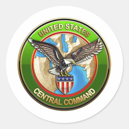 centraal commando van de verenigde staten ronde sticker (Voorkant)