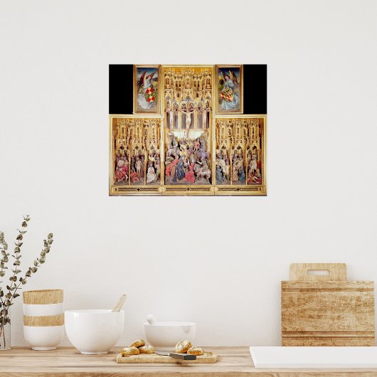 Centraal deel van het Altarstuk Ambierle Poster (Keuken)