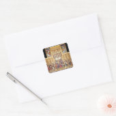 Centraal deel van het Altarstuk Ambierle Vierkante Sticker (Envelop)