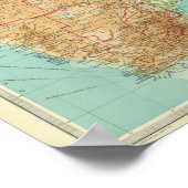 Centraal- en Zuid-Afrika met scheepvaartroutes Poster (Hoek)