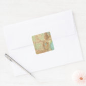 Centraal- en Zuid-Afrika met scheepvaartroutes Vierkante Sticker (Envelop)