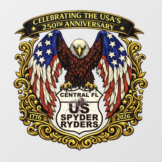 Centraal Florida Hoofdstuk - Decal Eagle USA250 (Vel)