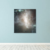 Centraal gebied van het gestreepte spiraalmelkwegs canvas afdruk (Insitu (Houten vloer))