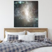 Centraal gebied van het gestreepte spiraalmelkwegs canvas afdruk (Insitu (Slaapkamer))