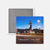 Centraal Helsinki tijdens het blauwe uur Magneet (Voorkant / Achterkant)