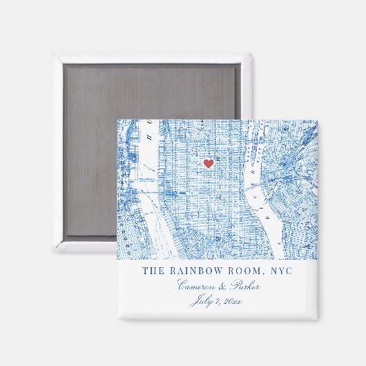 Centraal Manhattan bestemming bruiloft gunst magne Magneet (Voorkant / Achterkant)