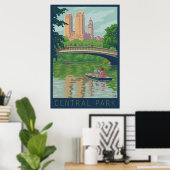  centraal park reisposter poster (Thuiskantoor)