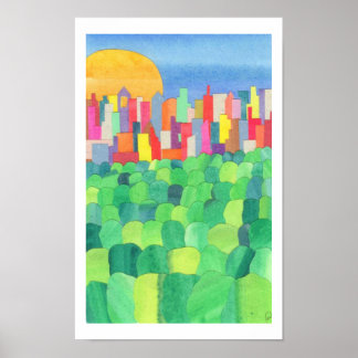 Centraal Park van de Roof van de Met Poster