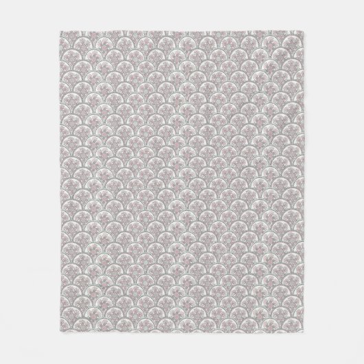 Centraal  patroon fleece deken (Voorkant)