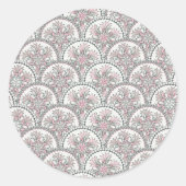 Centraal  patroon ronde sticker (Voorkant)