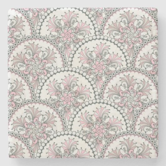 Centraal  patroon stenen onderzetter (Voorkant)