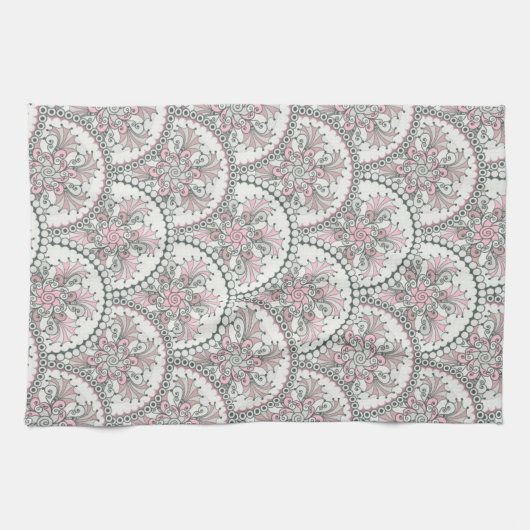 Centraal  patroon theedoek (Horizontaal)