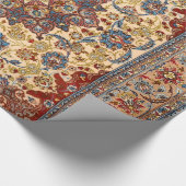 Centraal Persia Blue Symmetrical Stars  Cadeaupapier (Hoek)