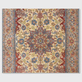 Centraal Persia Blue Symmetrical Stars  Cadeaupapier (Vlak)
