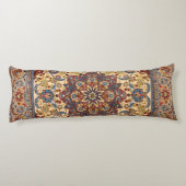 Centraal Persia Blue Symmetrical Stars  Lichaamskussen (Achterkant)