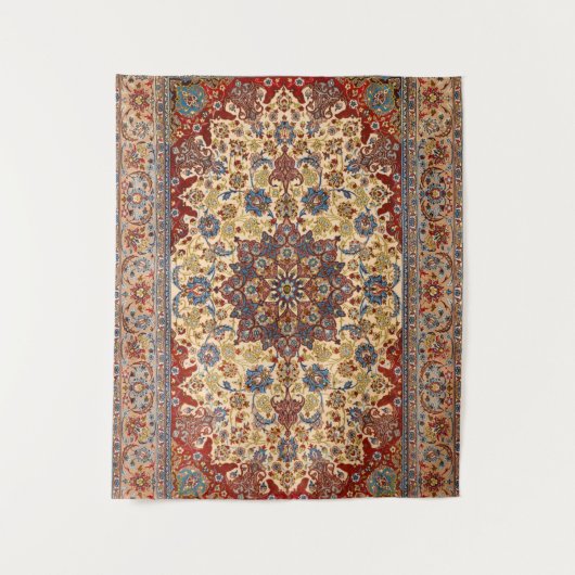 Centraal Persia Blue Symmetrical Stars  Wandkleed (Voorkant)