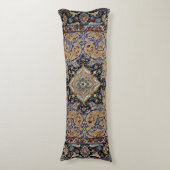 Centraal Persia Golden Yellow Blue Lichaamskussen (Voorkant Verticaal)