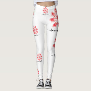 Centraal rode mandala fractale lijnoedelen leggings
