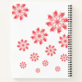 Centraal rode mandala fractale lijnoedelen notitieboek (Achterkant)