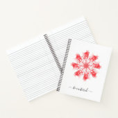 Centraal rode mandala fractale lijnoedelen notitieboek (Binnen)