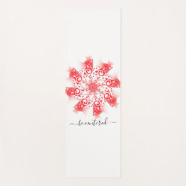 Centraal rode mandala fractale lijnoedelen yogamat