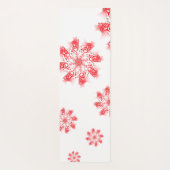 Centraal rode mandala fractale lijnoedelen yogamat (Achterkant)