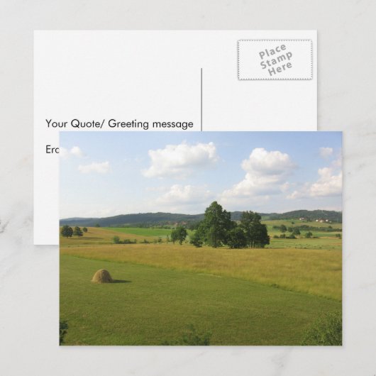 Centraal-Servisch Boerderij Briefkaart (Voorkant / Achterkant)