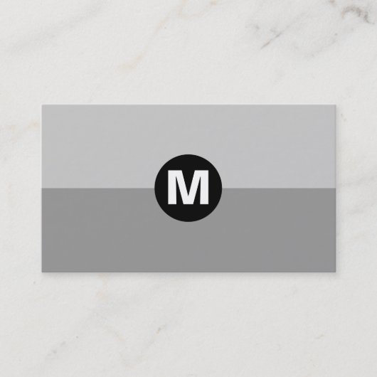 Centraal Spot Monogram - 2 Tone Grey Shades Visitekaartje (Voorkant)