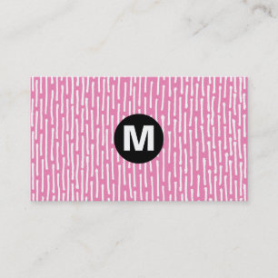 Centraal Spot Monogram - Lijnen - Roze Visitekaartje