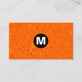 Centraal Spot Monogram - Oranje textuur Visitekaartje