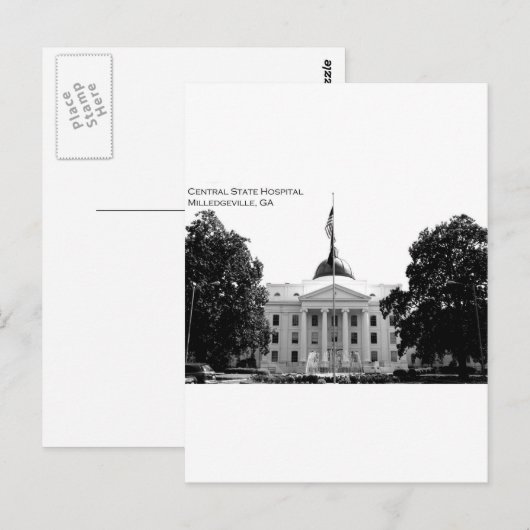 CENTRAAL STAATSVERMOGEN - MILLEDGEVILLE, GEORGIË BRIEFKAART (Voorkant / Achterkant)