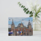 Centraal Station Amsterdam Briefkaart (Staand voorkant)