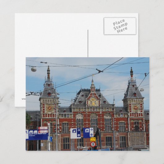 Centraal Station Amsterdam Briefkaart (Voorkant / Achterkant)