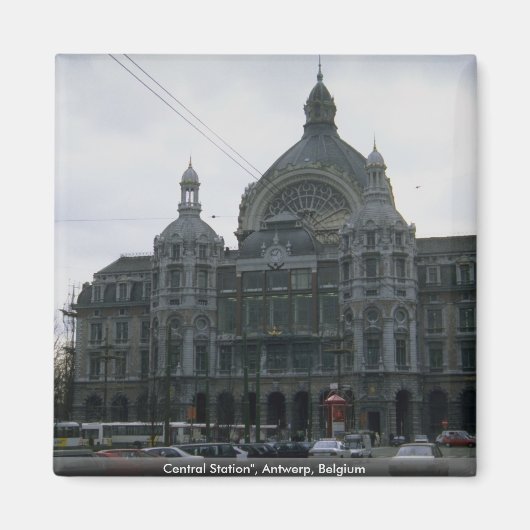 Centraal Station", Antwerpen, België Magneet (Voorkant)