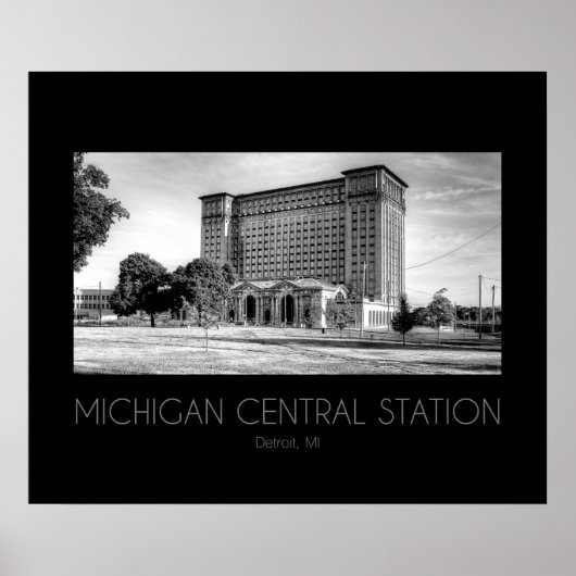 Centraal station Michigan Poster (Voorkant)