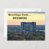 Centraal station Michigan (Train Depot), Detroit,  Briefkaart (Voorkant / Achterkant)