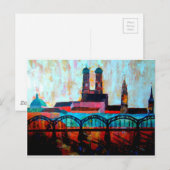 Centraal station München met Hackerbridge Briefkaart (Voorkant / Achterkant)