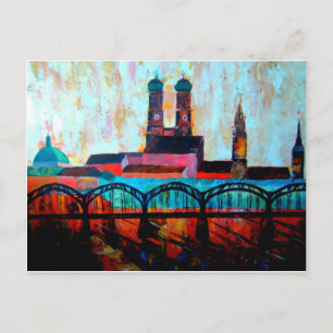 Centraal station München met Hackerbridge Briefkaart