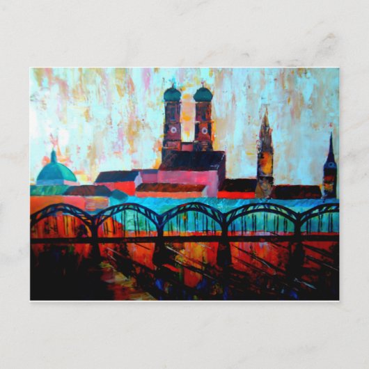 Centraal station München met Hackerbridge Briefkaart (Voorkant)