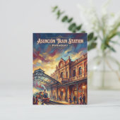 Centraal Station Paraguay Briefkaart (Staand voorkant)