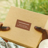 Centraal uitgelijnde teksten Bedrijfs Bruin Verzen Etiket